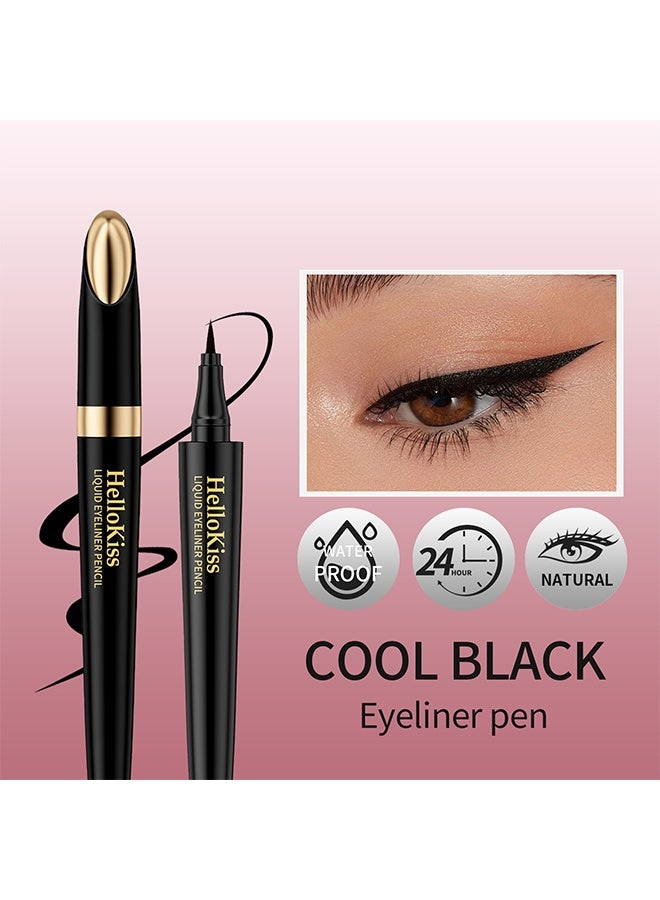 هيلوكيس قلم كحل سائل، كحل عيون سائل مقاوم للماء، طويل الأمد، مضاد للتلطخ، فائق النعومة، قلم كحل، صيغة نباتية، رأس دقيق للغاية 02#بني - Image 5